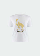 Camiseta Infantil  Feminina Manga Curta Thermodry Oncinha - BRANCO