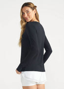 Camiseta Feminina Manga Longa Thermodry Dedeira - PRETO