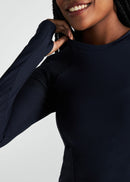 Camiseta Feminina Manga Longa Performance - AZUL