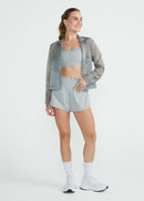 Jaqueta Feminina Cropped - CINZA