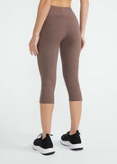 Calça Legging Feminina 34 Bolsos - Marrom